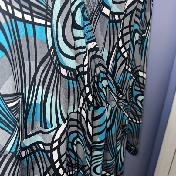 Liz Lange Blue and Grey Midi Maternity Dress size XXL - Picture 6 of 8